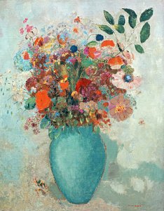 Blomster i en turkis vase, ca. 1912