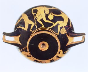 Attic rødfigur kylix, 500-480 f.Kr. (keramik)