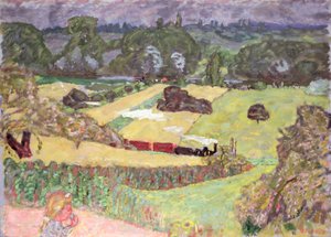 Landskab med godstog, 1909