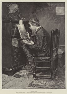 Hans første staffeli