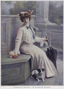 Henriette Roggers, fransk skuespillerinde (farvet foto)
