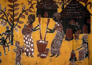 Stof lavet ved hjælp af batik teknik, Togo håndværk