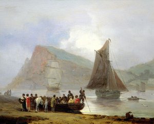 Går ombord på færgen i Teignmouth, 1821