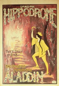 Aladdin: plakat fra London Hippodrome
