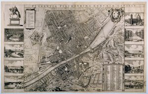 Kort over byen Firenze