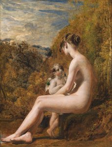 Venus og Amor (olie på møllebræt)