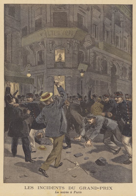 Optøjer i Paris af French School
