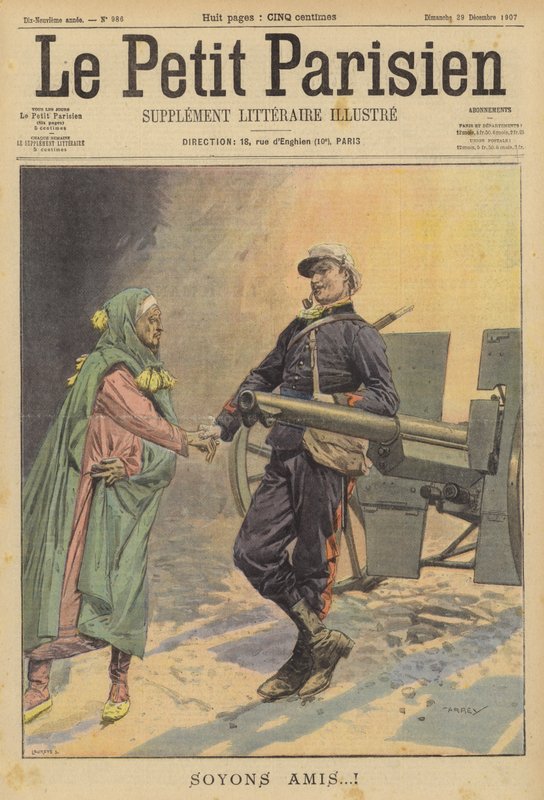 Lad os være venner! (farve litho) af (after) Carrey