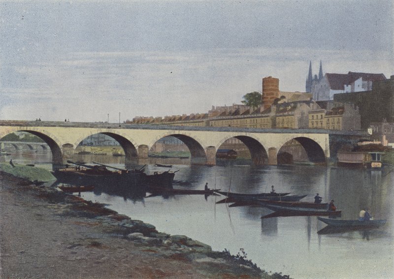Angers, La Maine (farvet foto) af (after) French Photographer