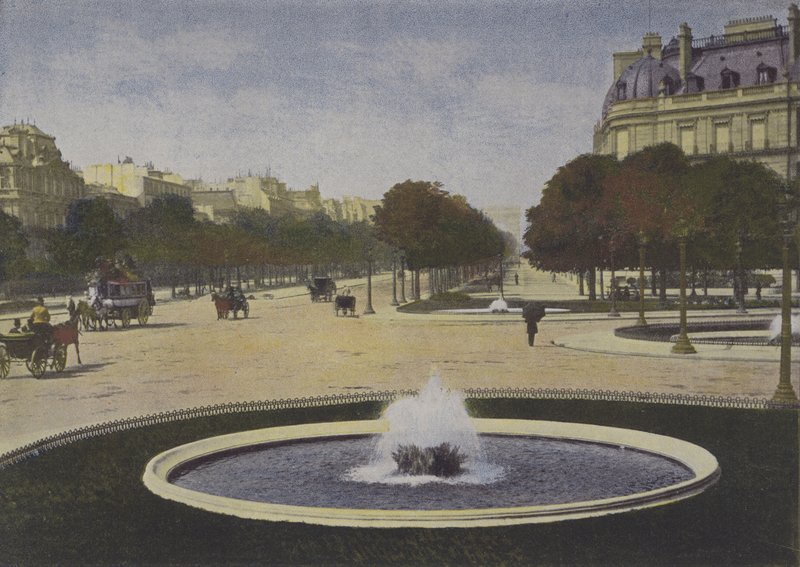 Paris, Rond-Point des Champs-Elysees (farvet foto) af (after) French Photographer