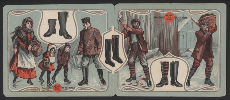 Reklame for Ball-Band-støvler af American School