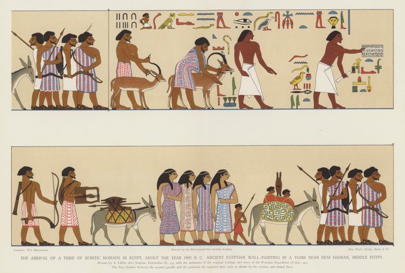 Ankomsten af en stamme af semitiske nomader til Egypten, omkring år 1895 f.Kr af English School