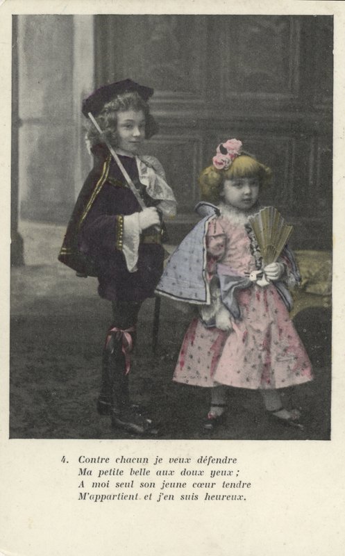 Børn i historiske klæder af French Photographer