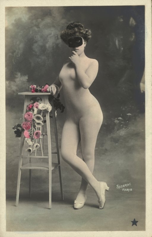 Pige i maske af French Photographer