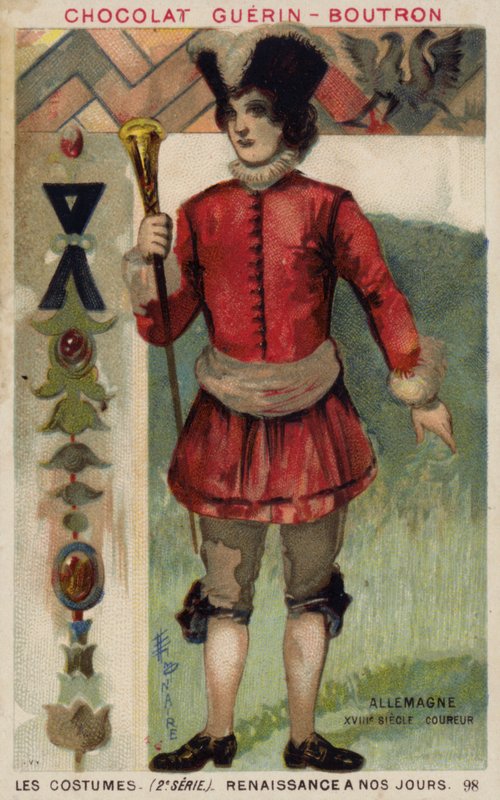 Tysk budbringer, 1700-tallet af French School
