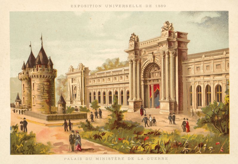 Palace of the Ministry of War, Exposition Universelle 1889, Paris af French School