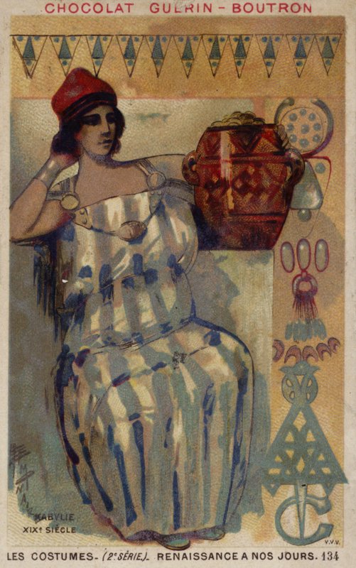 Kvinde fra Kabylie, Algeriet, 1800-tallet af French School