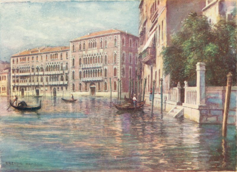 Palazzi Foscari og Giustiniani af A. Trevor Haddon