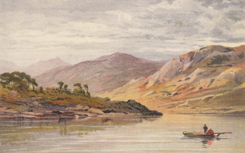 På Loch Lomond (chromolitho) af Aaron Edwin Penley