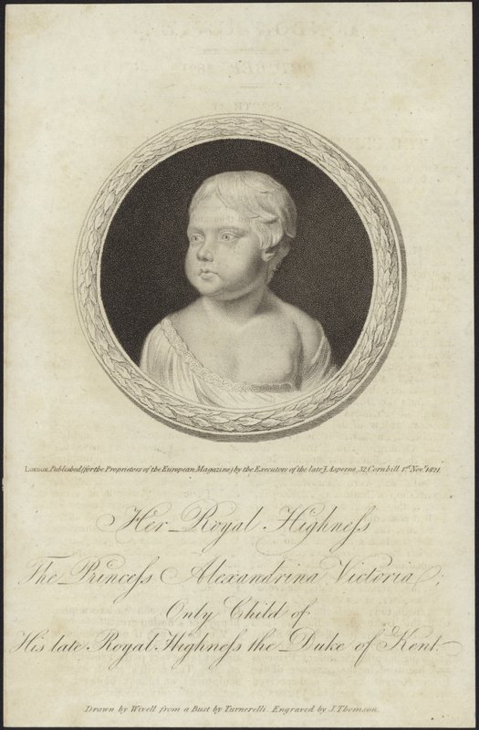 Buste af prinsesse Alexandrina Victoria af Abraham Wivell