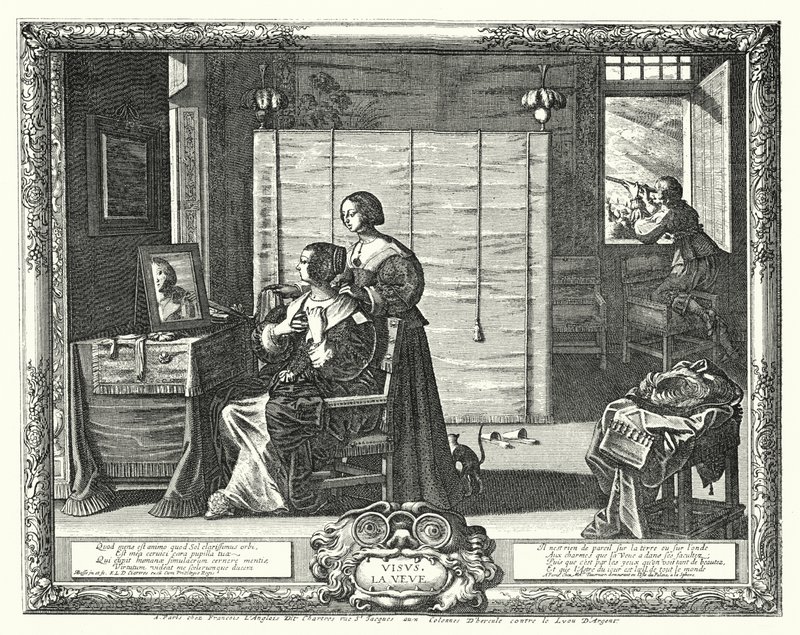 La Toilette (gravering) af Abraham (after) Bosse