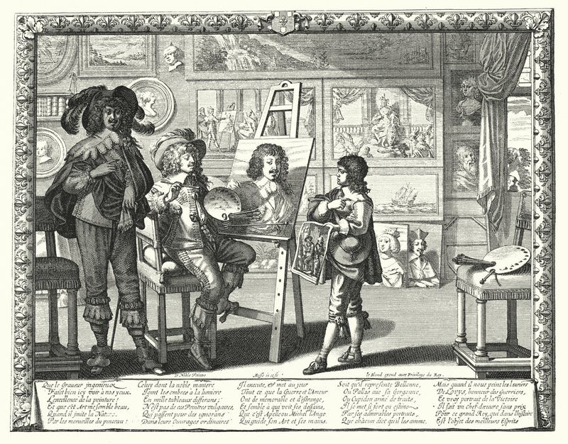 Den ædle maler (gravering) af Abraham (after) Bosse