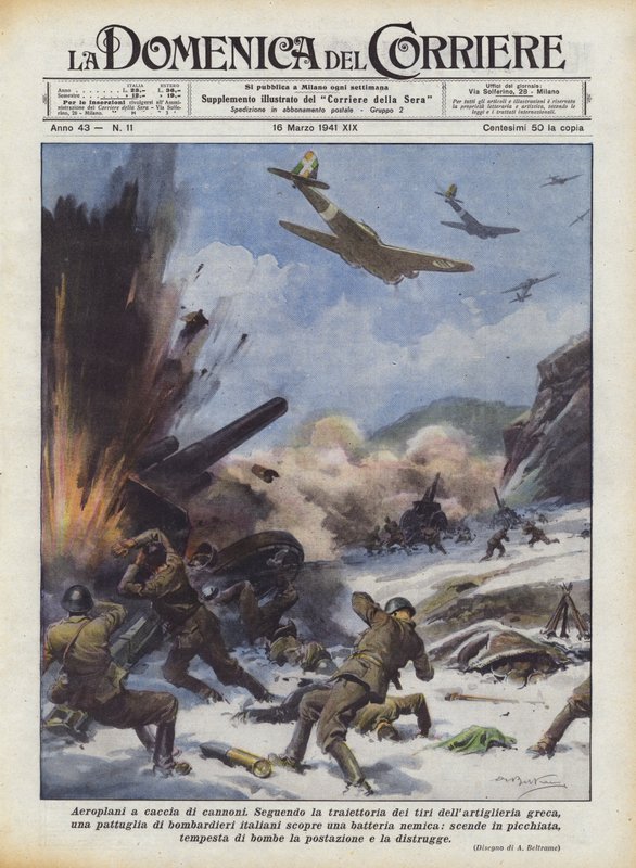 Fly, der jagter våben af Achille Beltrame