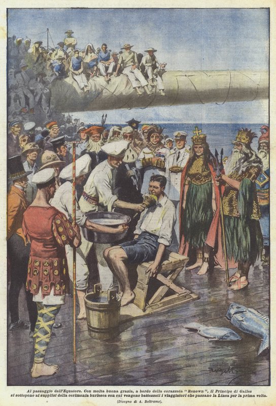 Ved krydset af Ækvator af Achille Beltrame