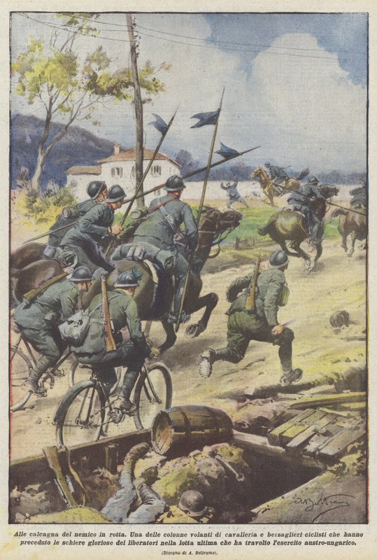 I hælene på den forslåede fjende af Achille Beltrame