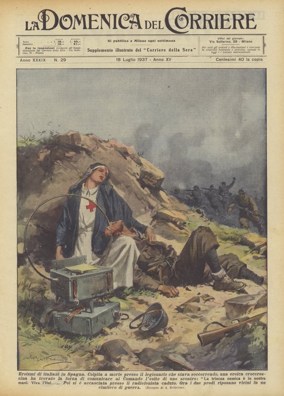 Italienernes heltemod i Spanien af Achille Beltrame