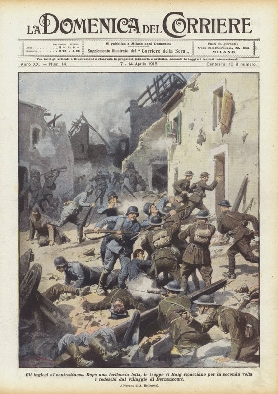 Briterne på modangreb af Achille Beltrame