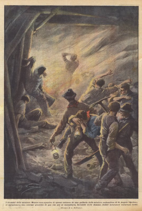 Minernes tragedier af Achille Beltrame