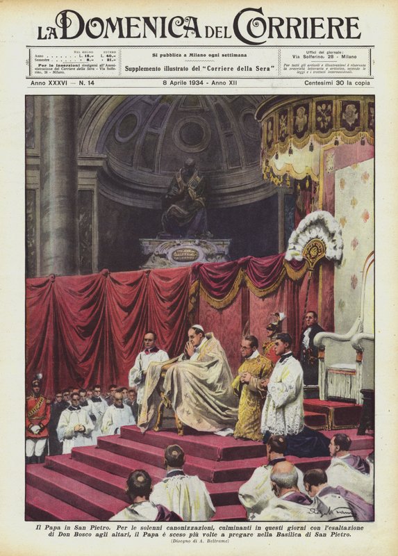 Paven i San Pietro af Achille Beltrame