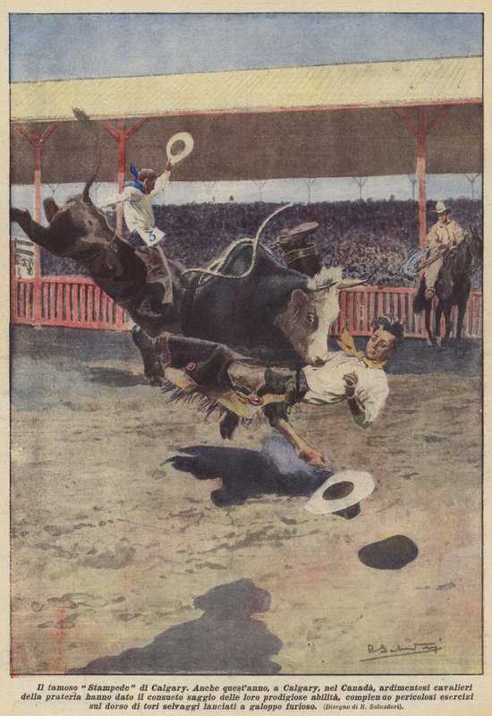 Den berømte Calgary Stampede af Achille Beltrame