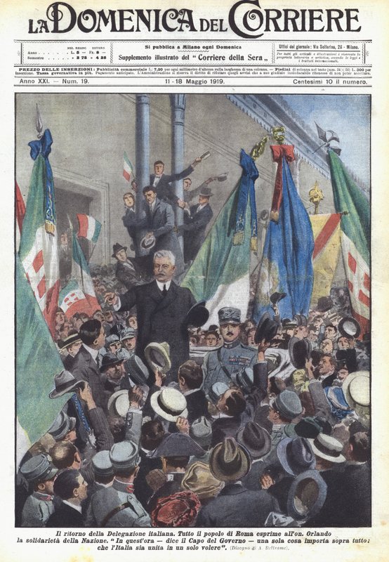 Den italienske delegation vender tilbage af Achille Beltrame