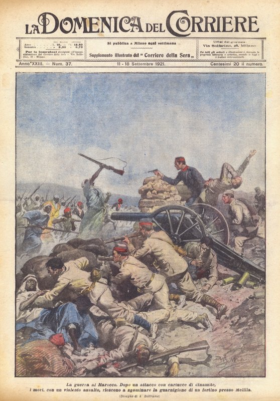 Krigen mod Marokko af Achille Beltrame