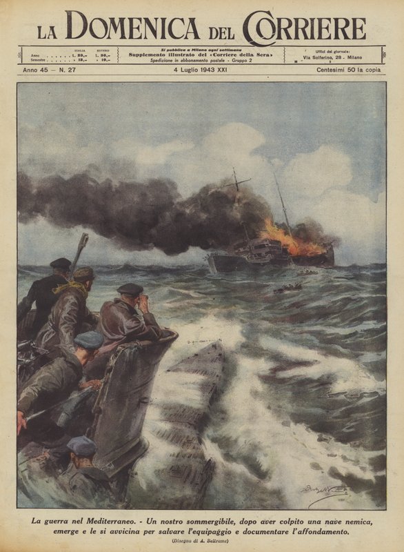 Krigen i Middelhavet af Achille Beltrame
