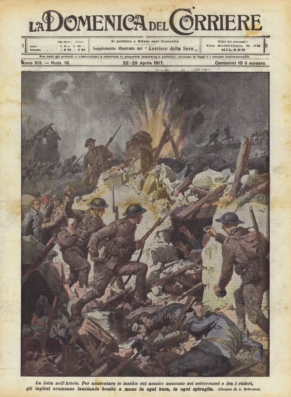 Kampen i Artois af Achille Beltrame