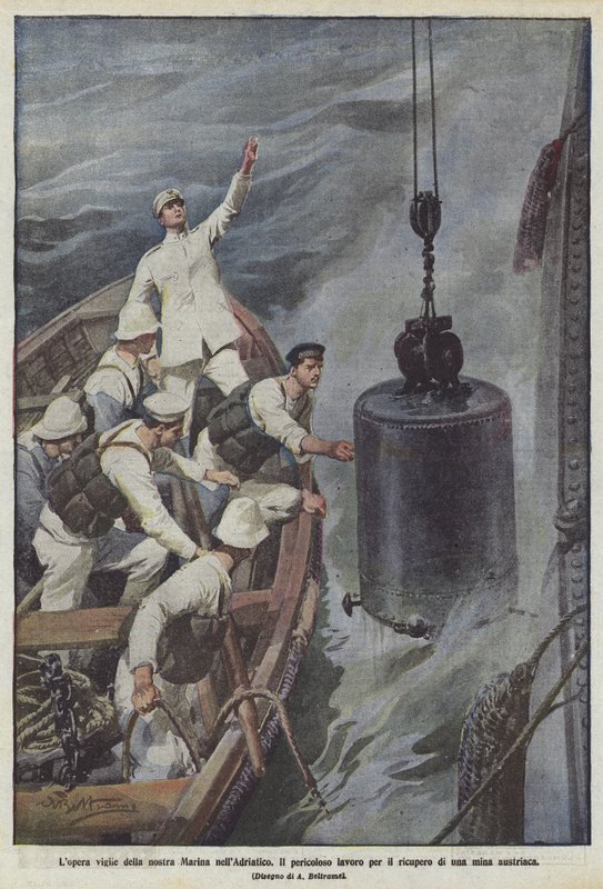 Vores flådes årvågne arbejde i Adriaterhavet af Achille Beltrame