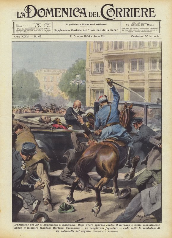 Lucius af kongen af ​​Jugoslavien i Marseille af Achille Beltrame