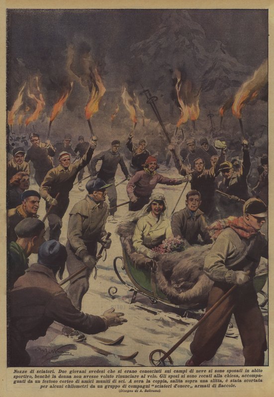 Bryllup af skiløbere af Achille Beltrame