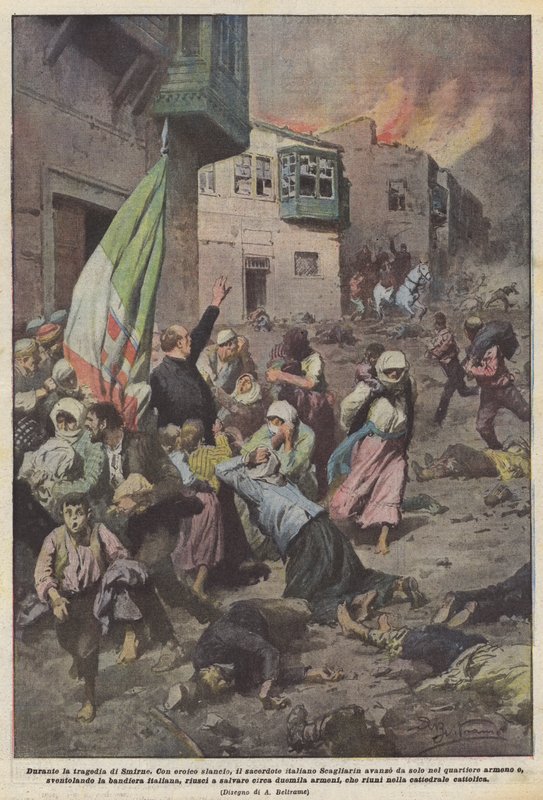 Smyrna under den græsk-tyrkiske krig (1919-22) af Achille Beltrame