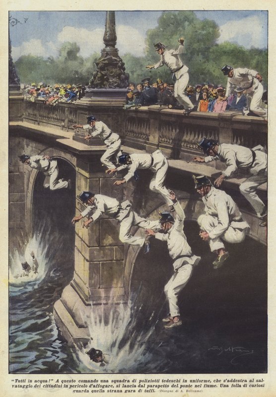 Alle i vandet! af Achille Beltrame