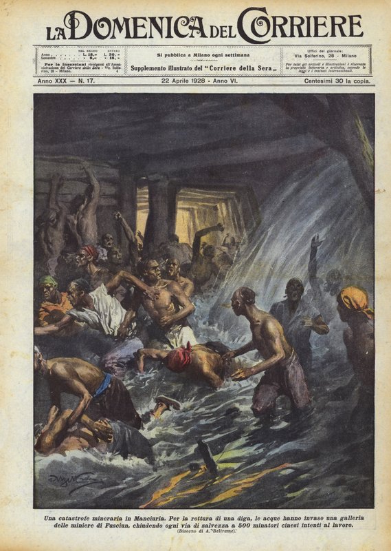 En minekatastrofe i Manchuriet af Achille Beltrame