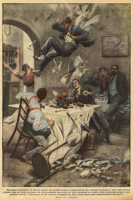 En tragikomisk scene af Achille Beltrame