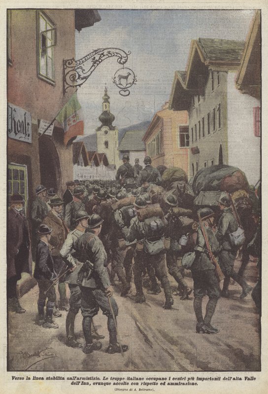 Mod den linje, der blev etableret ved våbenhvilen af Achille Beltrame