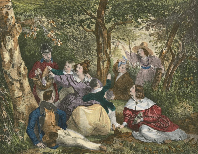 La Partie de Campagne, udflugt på landet af Achille Devéria