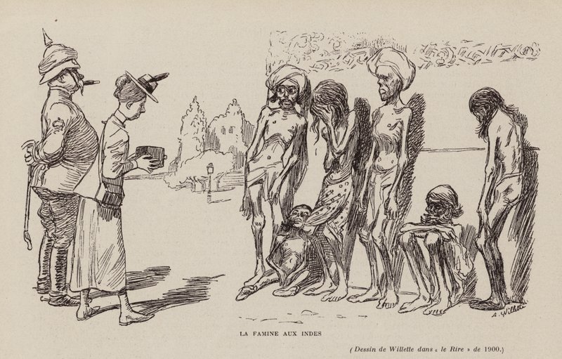 Hungersnød i Indien af Adolphe Leon Willette