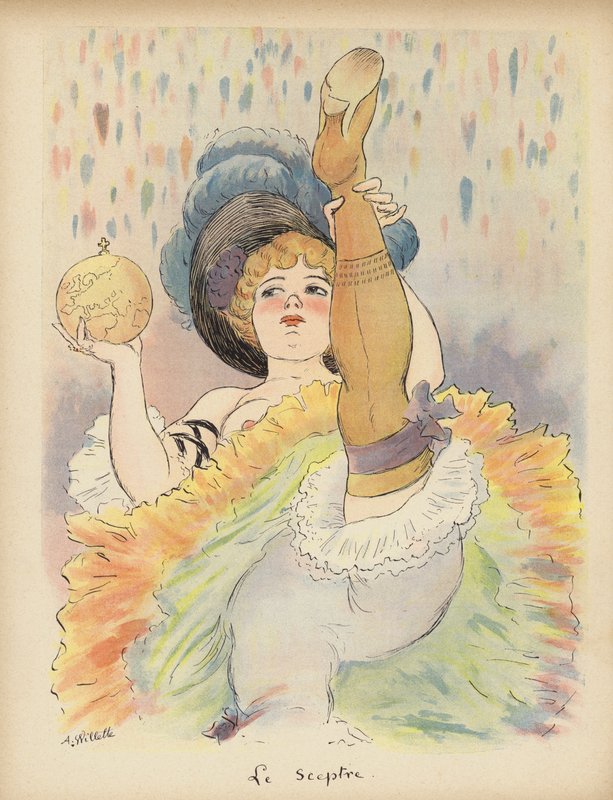 Sceptret (farve litho) af Adolphe Leon Willette