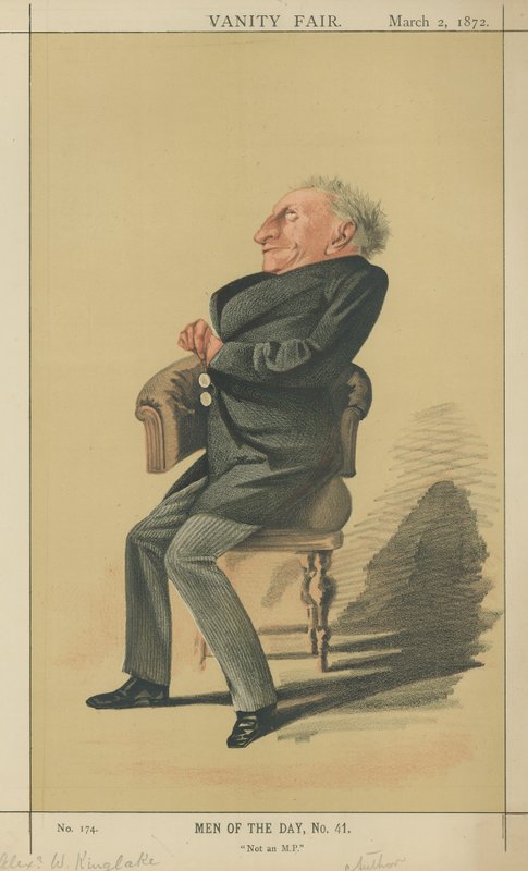 Alexander William Kinglake (farve litho) af Adriano Cecioni
